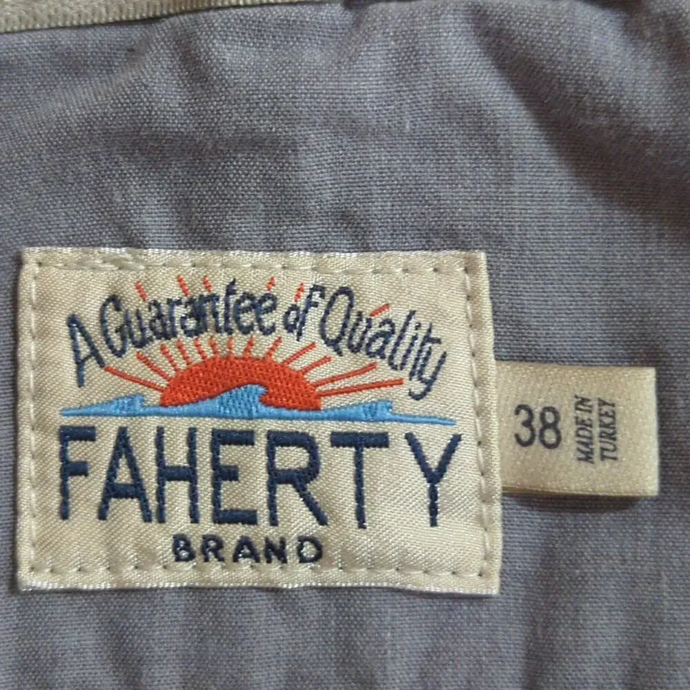 Faherty Shorts Mens 38x9 Tan Chino Performance‎ Stretch Golf